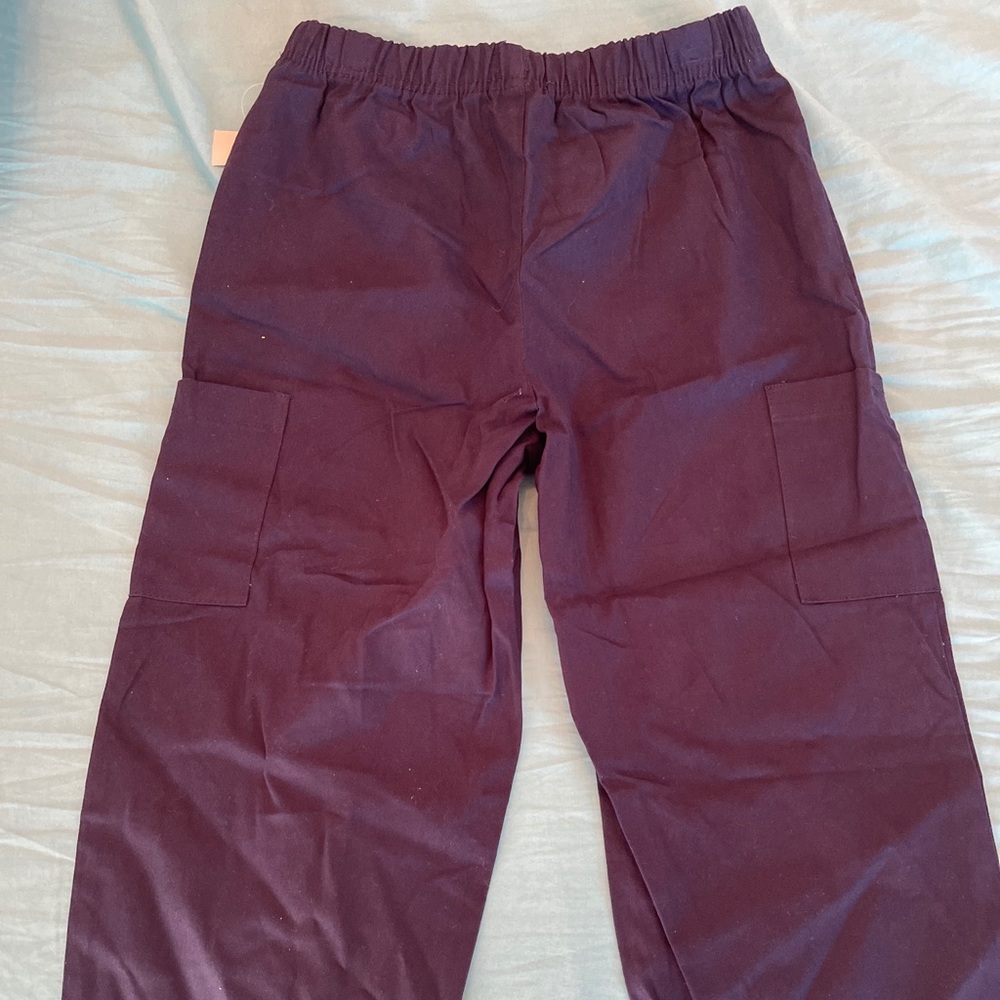 New BE Capri Pant Navy Blue Elastic Waist Pockets